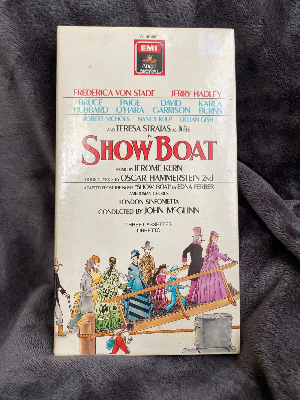 Show Boat (1988 Studio Cast) 3-Cassette Box Set featuring music by Jerome Kern